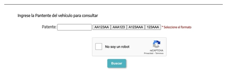 Paso 2 para consultar o cambiar el turno de la VTV en Azul
